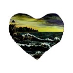 Cosgriff Point Lighthouse -AveHurley ArtRevu.com- Standard 16  Premium Heart Shape Cushion 