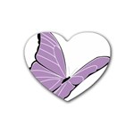 Purple Awareness Butterfly 2 Drink Coasters 4 Pack (Heart) 