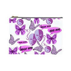 Invisible Illness Collage Cosmetic Bag (Large) from ArtsNow.com Front