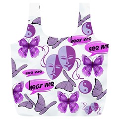Invisible Illness Collage Reusable Bag (XL) from ArtsNow.com Front