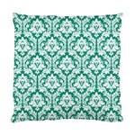Emerald Green Damask Pattern Standard Cushion Case (One Side)