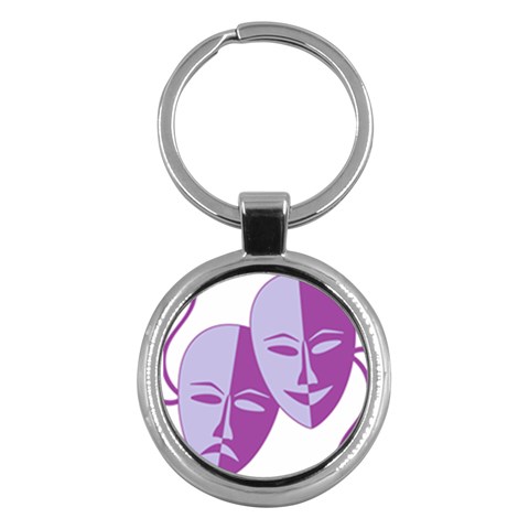 Comedy & Tragedy Of Chronic Pain Key Chain (Round) from ArtsNow.com Front
