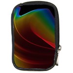 Liquid Rainbow, Abstract Wave Of Cosmic Energy  Compact Camera Leather Case
