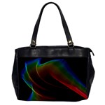 Liquid Rainbow, Abstract Wave Of Cosmic Energy  Oversize Office Handbag (One Side)