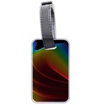 Liquid Rainbow, Abstract Wave Of Cosmic Energy  Luggage Tag (Two Sides)