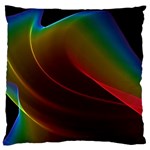 Liquid Rainbow, Abstract Wave Of Cosmic Energy  Large Cushion Case (Two Sided) 