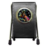 Crystal Rainbow, Abstract Winds Of Love  Stationery Holder Clock