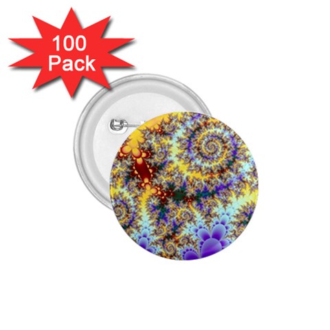 Desert Winds, Abstract Gold Purple Cactus  1.75  Button (100 pack) from ArtsNow.com Front