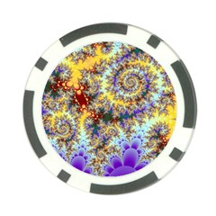 Desert Winds, Abstract Gold Purple Cactus  Poker Chip from ArtsNow.com Front