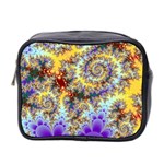 Desert Winds, Abstract Gold Purple Cactus  Mini Travel Toiletry Bag (Two Sides)