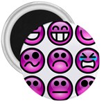 Chronic Pain Emoticons 3  Button Magnet