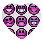 Chronic Pain Emoticons Heart Ornament