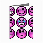 Chronic Pain Emoticons Mini Greeting Card