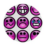 Chronic Pain Emoticons Round Ornament (Two Sides)