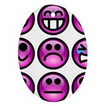 Chronic Pain Emoticons Oval Ornament (Two Sides)