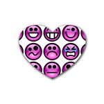 Chronic Pain Emoticons Drink Coasters (Heart)