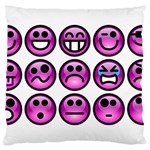 Chronic Pain Emoticons Large Cushion Case (Single Sided) 