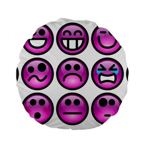 Chronic Pain Emoticons 15  Premium Round Cushion  from ArtsNow.com Front