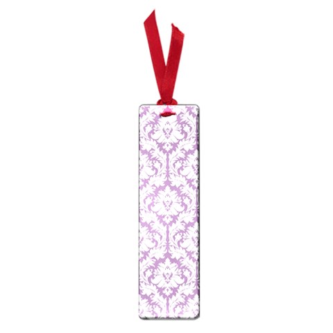 White On Lilac Damask Small Bookmark from ArtsNow.com Front