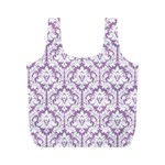 Lilac Damask Pattern Full Print Recycle Bag (M)