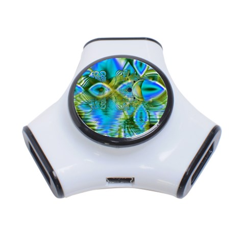 Mystical Spring, Abstract Crystal Renewal 3 Port USB Hub from ArtsNow.com Front