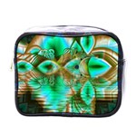 Spring Leaves, Abstract Crystal Flower Garden Mini Travel Toiletry Bag (One Side)