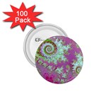 Raspberry Lime Surprise, Abstract Sea Garden  1.75  Button (100 pack)