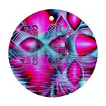 Ruby Red Crystal Palace, Abstract Jewels Round Ornament (Two Sides)