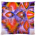 Crystal Star Dance, Abstract Purple Orange Large Cushion Case (Single Sided) 