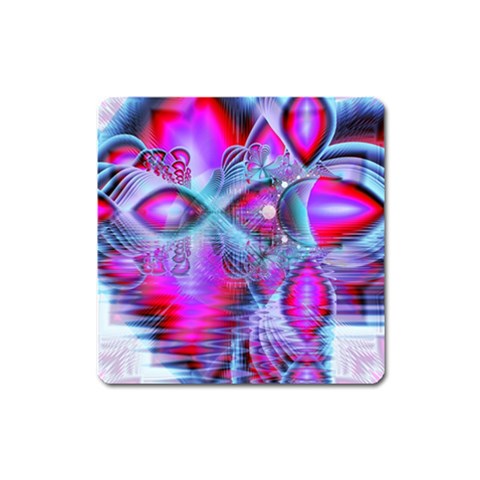 Crystal Northern Lights Palace, Abstract Ice  Magnet (Square) from ArtsNow.com Front
