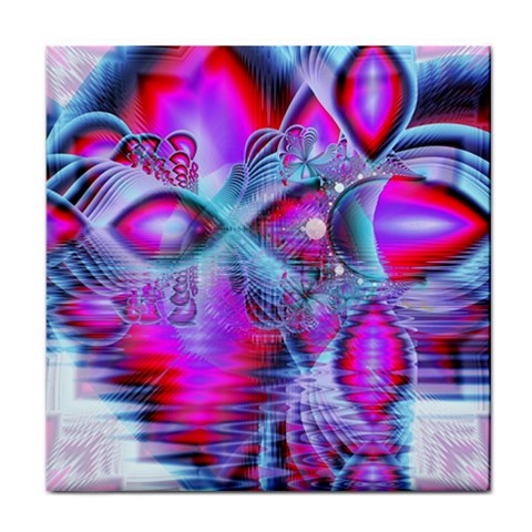 Crystal Northern Lights Palace, Abstract Ice  Face Towel from ArtsNow.com Front