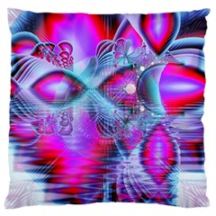 Crystal Northern Lights Palace, Abstract Ice  Large Cushion Case (Two Sided)  from ArtsNow.com Front