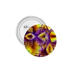 Golden Violet Crystal Palace, Abstract Cosmic Explosion 1.75  Button