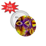 Golden Violet Crystal Palace, Abstract Cosmic Explosion 1.75  Button (100 pack)