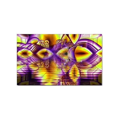 Golden Violet Crystal Palace, Abstract Cosmic Explosion Sticker (Rectangle) from ArtsNow.com Front