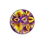 Golden Violet Crystal Palace, Abstract Cosmic Explosion Golf Ball Marker 4 Pack (for Hat Clip)