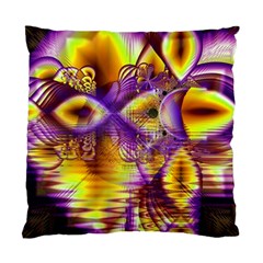 Golden Violet Crystal Palace, Abstract Cosmic Explosion Cushion Case (Two Sided)  from ArtsNow.com Back