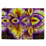 Golden Violet Crystal Palace, Abstract Cosmic Explosion Cosmetic Bag (XXL)