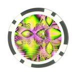 Raspberry Lime Mystical Magical Lake, Abstract  Poker Chip