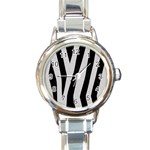 Zebra Round Italian Charm Watch