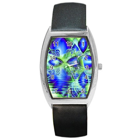 Irish Dream Under Abstract Cobalt Blue Skies Tonneau Leather Watch from ArtsNow.com Front