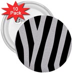 Zebra 3  Button (10 pack)