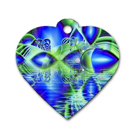Irish Dream Under Abstract Cobalt Blue Skies Dog Tag Heart (One Sided)  from ArtsNow.com Front