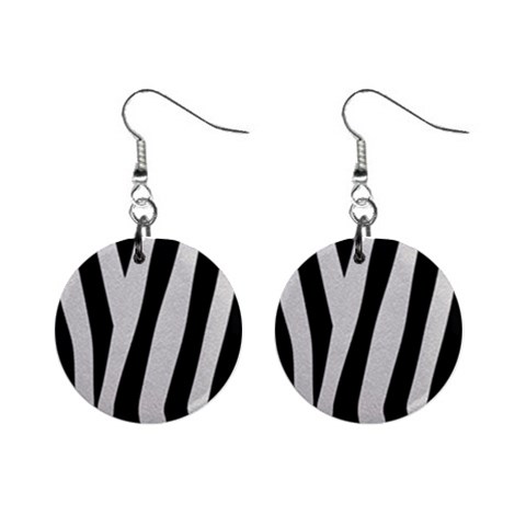 Zebra 1  Button Earrings from ArtsNow.com Front