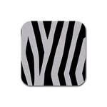 Zebra Rubber Square Coaster (4 pack)