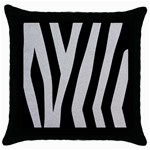 Zebra Throw Pillow Case (Black)