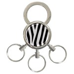 Zebra 3-Ring Key Chain