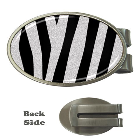 Zebra Money Clip (Oval) from ArtsNow.com Front