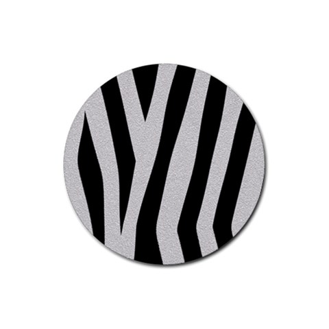 Zebra Rubber Round Coaster (4 pack) from ArtsNow.com Front