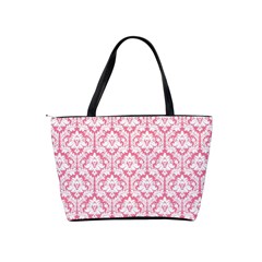 soft Pink Damask Pattern Classic Shoulder Handbag from ArtsNow.com Back